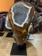 Agaat (6) op standaard 10x24x10 cm, 1,8kg. Mooie kristallen, Ophalen of Verzenden, Mineraal