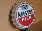 Amstel bordje bier dop wandbord vorm bierdop kroonkurk 33cm, Ophalen of Verzenden, Zo goed als nieuw, Reclamebord, Plaat of Schild