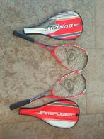 Twee squash rackets: Dunlop Firepower Ti. Inclusief hoes, Sport en Fitness, Squash, Ophalen of Verzenden, Gebruikt, Racket, Met hoes