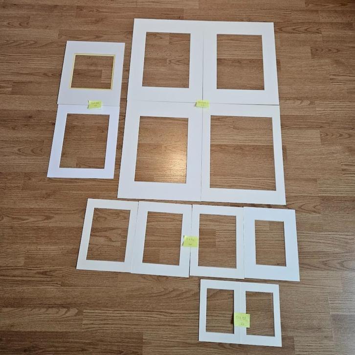 12x Paspartout's Beige kleur, Audio, Tv en Foto, Fotografie | Fotolijsten, Zo goed als nieuw, Ophalen of Verzenden