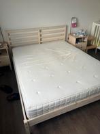 IKEA TARVA bed & IKEA HYLLESTAD mattress 160x200, Ophalen, Gebruikt, Wit, Tweepersoons