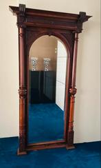 Mooie grote Antieke  passpiegel. Anno1880., Ophalen, Rechthoekig, 50 tot 100 cm, 150 tot 200 cm