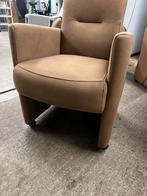 Suede eetkamerstoelen set van 4  op wielen, Ophalen, ., ., .