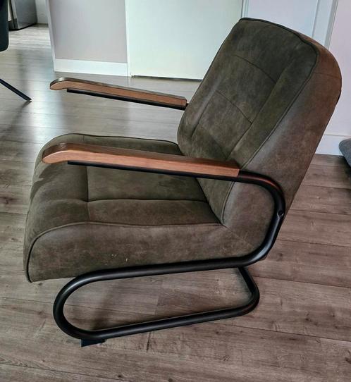 Fauteuil Ivar Bruin van Leen Bakker, Huis en Inrichting, Fauteuils, Zo goed als nieuw, Hout, Stof, 50 tot 75 cm, 75 tot 100 cm