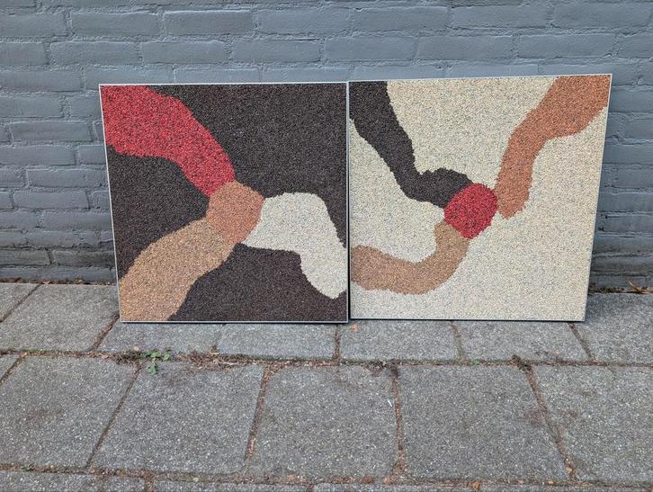 Retro Grind Wanddecoratie Set, Antiek en Kunst, Kunst | Schilderijen | Abstract, Ophalen