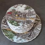 Gebaksset, Myott "Royal Mail" 13 delig, Ophalen of Verzenden, Zo goed als nieuw, Overige stijlen, Porselein