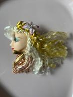 Vintage broche jaren 80 ladyface, Ophalen of Verzenden