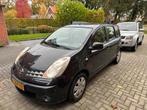Nissan Note 1.4 16V 2007 Zwart met Isofix en airco, Auto's, Voorwielaandrijving, Stof, 4 cilinders, Bedrijf