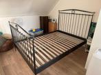 Bed zwart ijzer 140x200, Ophalen, Zwart, Tweepersoons, 140 cm