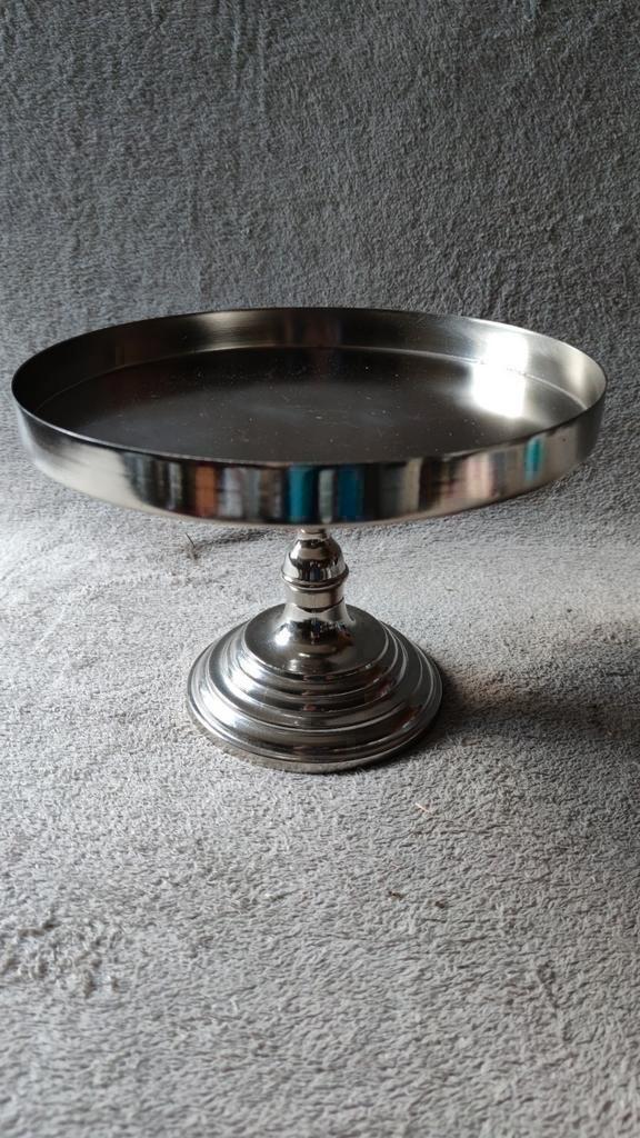 Taartplateau, plateauschaal, schaal op voet, cake stand, Huis en Inrichting, Woonaccessoires | Dienbladen, Metaal, Rond, Ophalen of Verzenden