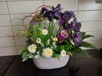 Zijden bloemstuk met orchideeën, Ophalen of Verzenden, Nieuw, Binnen