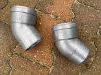 2 aluminium bochten, Doe-het-zelf en Verbouw, Buizen en Afvoer, Bochten, Aluminium, Ophalen of Verzenden, Zo goed als nieuw