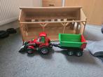 Bruder Schuur met Tractor - Nette Staat!, Ophalen, Zo goed als nieuw, Hout