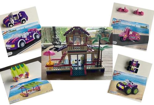 Banbao set met o.a. groot strandhuis, boot, quad en meer, Kinderen en Baby's, Speelgoed | Duplo en Lego, Zo goed als nieuw, Lego