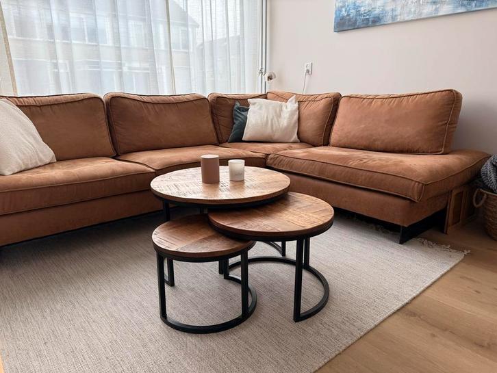 Salontafels - set van 3 - goede staat, Huis en Inrichting, Tafels | Salontafels, Gebruikt, Minder dan 50 cm, 50 tot 100 cm, Rond