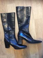 Prachtige zwart leren italiaanse laars mt 39, Ophalen of Verzenden, Gedragen, Zwart, Hoge laarzen