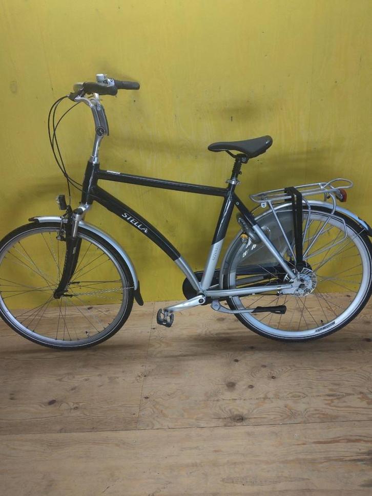 Stella Azzurro Heren Blauw/grijs 57cm, Fietsen en Brommers, Fietsen | Heren | Herenfietsen, Gebruikt, Overige merken, 57 tot 61 cm
