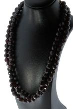 Granaat antieke robuuste ketting dames 14k gouden slot fraai, Ophalen of Verzenden, Goud, Ketting, Met edelsteen