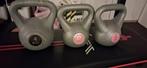 Set van 3 Kettlebells - 2x 2kg, 1x 4kg, Sport en Fitness, Ophalen of Verzenden, Gebruikt, Buik, Kettlebell