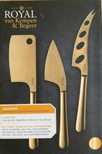 Royal Van Kempen & Begeer Kaas messenset goud, Huis en Inrichting, Keuken | Bestek, Ophalen of Verzenden, Nieuw, Rvs of Chroom