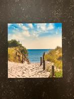 Foto van zee en strand op canvas, Huis en Inrichting, Ophalen, Minder dan 50 cm, Zo goed als nieuw, Foto of Poster