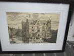 DELFT, Mooie Kleuren gravure van het Armentarium, Antiek en Kunst, Kunst | Etsen en Gravures, Ophalen of Verzenden