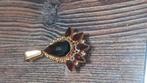 Prachtige gouden hanger met granaat, Verzenden, Zo goed als nieuw, Goud, Goud