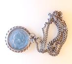 Hanger met ketting 1/2 gulden 1922 Wilhelmina opgestoken