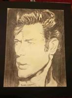 Originele potloodtekening James Dean, Antiek en Kunst, Ophalen