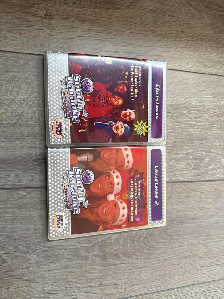 Sunfly Karaoke Christmas 1 & 2 DVD's, Cd's en Dvd's, Dvd's | Muziek en Concerten, Zo goed als nieuw, Muziek en Concerten, Alle leeftijden