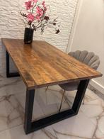 Eettafel en salon tafel mango kleur zo goed als nieuw, Huis en Inrichting, Complete eetkamers, Ophalen of Verzenden, Zo goed als nieuw