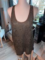 Mouwloze top met rozenprint, Kleding | Dames, Tops, Maat 38/40 (M), Bruin, Ophalen of Verzenden, Zo goed als nieuw
