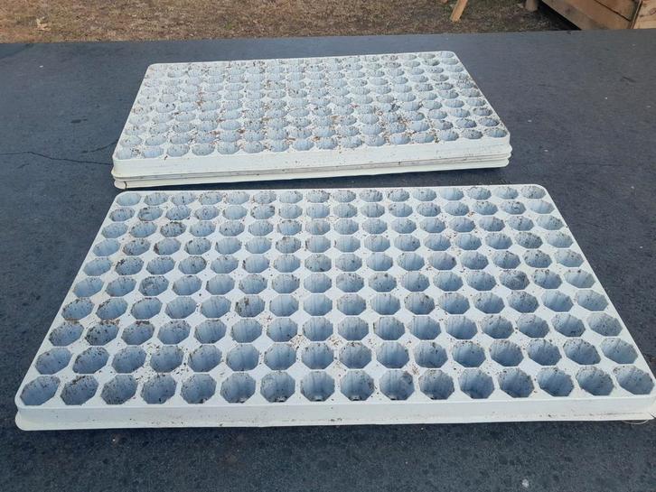 Stektrays / Zaaibakken - 3x3 cm vakjes, Tuin en Terras, Kweekspullen, Gebruikt, Kweekbak, Ophalen of Verzenden