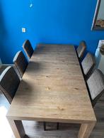 Eetkamertafel en 6 stoelen aangeboden erg goed/stevig, Huis en Inrichting, Complete eetkamers, Ophalen of Verzenden, Zo goed als nieuw