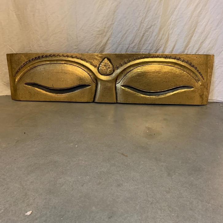 Houten boeddha paneel - handgemaakt – Nieuw bij TTM Wonen, Huis en Inrichting, Woonaccessoires | Wanddecoraties, Nieuw, Ophalen of Verzenden