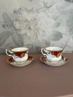 Vintage Royal Albert Old Country Roses Kop en Schotel 2x, Antiek en Kunst, Ophalen of Verzenden