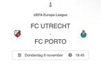 Ticket FC Utrecht - FC Porto, Tickets en Kaartjes, Losse kaart, Eén persoon, November, Europa of Champions League