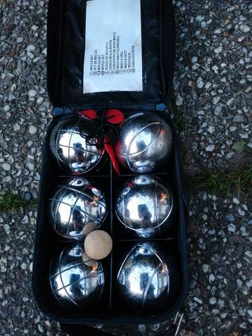 Jeu de boules ballen 6 stuks met balletje en tasje meetlint. beschikbaar voor biedingen