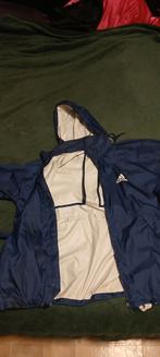 Vintage Adidas Regenjas Wit Rubber, Kleding | Heren, Jassen | Zomer, Maat 52/54 (L), Blauw, Ophalen of Verzenden, Adidas