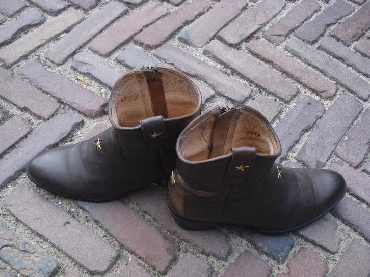 GRATIS VERZENDEN STOERE ZWART BRUINE SENDRA LAARZEN 41, Kleding | Dames, Schoenen, Zo goed als nieuw, Hoge laarzen, Zwart, Verzenden