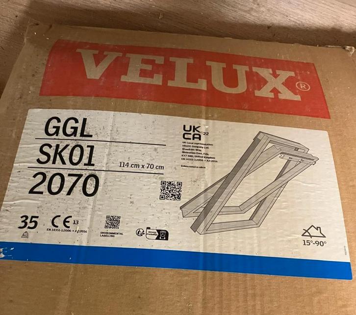 Velux dakraam met toebehoren, Doe-het-zelf en Verbouw, Glas en Ramen, Nieuw, Dakraam, Minder dan 80 cm, Ophalen