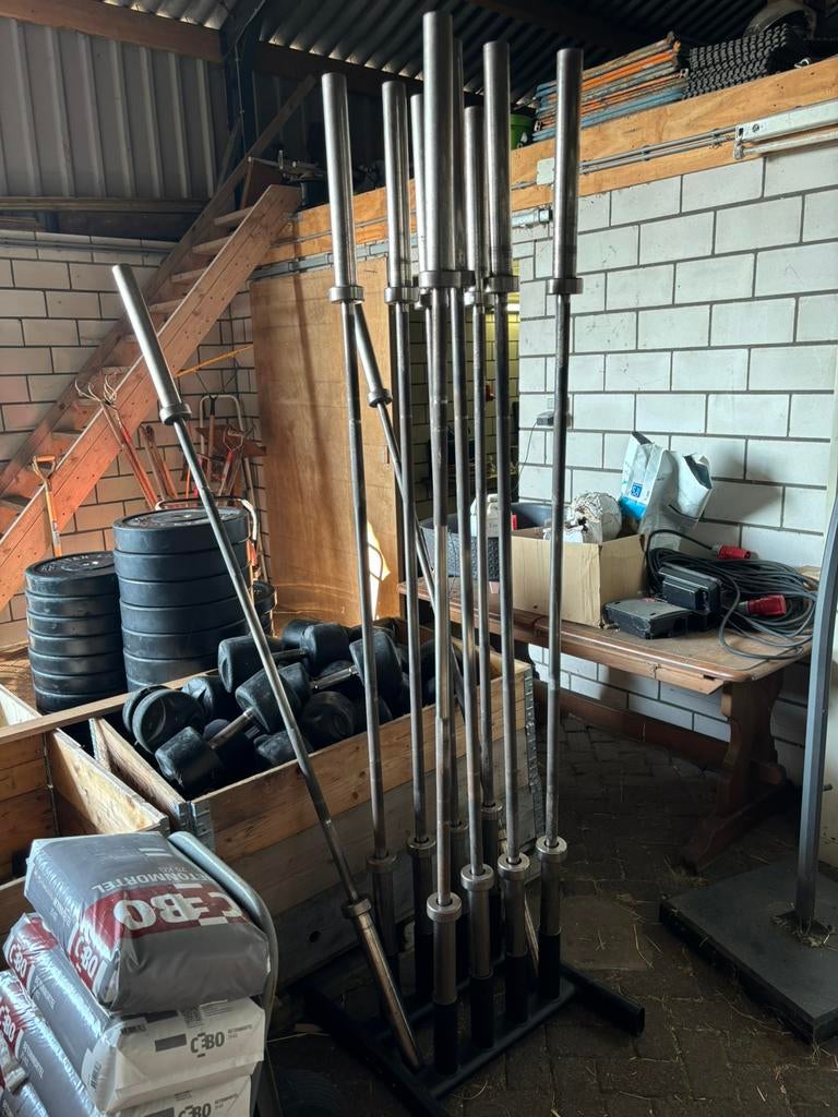 Olympische halterstangen 220 cm - 20 kg (50 mm), Sport en Fitness, Fitnessmaterialen, Ophalen, Divers, Zo goed als nieuw, Divers