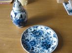 Delftsblauw wandbordje en vaasje, Ophalen of Verzenden, Zo goed als nieuw