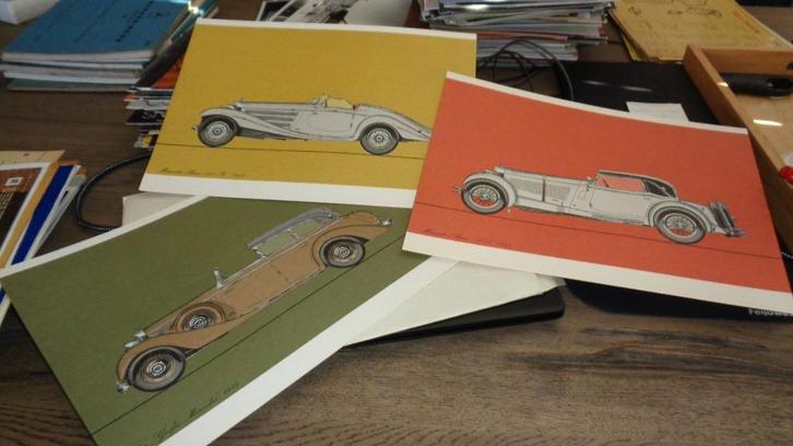 Orgineel van MERCEDES  3 Plakaten van mercedes modellen, Boeken, Auto's | Folders en Tijdschriften, Zo goed als nieuw, Mercedes