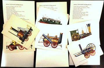 Sammelbildserie Historische Lokomotiven I/II/III Postkaarten beschikbaar voor biedingen