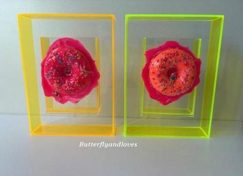 Modern 3D Pop Art Neon wanddecoratie Donut kleurrijk Epoxy, Antiek en Kunst, Kunst | Schilderijen | Modern, Ophalen