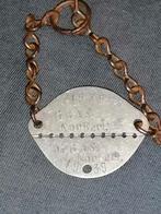 Franse dogtag 1939 Marseille WO2, Verzamelen, Militaria | Tweede Wereldoorlog, Ophalen of Verzenden, Landmacht, Overige gebieden