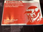 Honda Transalp XL600V Instructieboek, Motoren, Handleidingen en Instructieboekjes, Ophalen of Verzenden, Honda