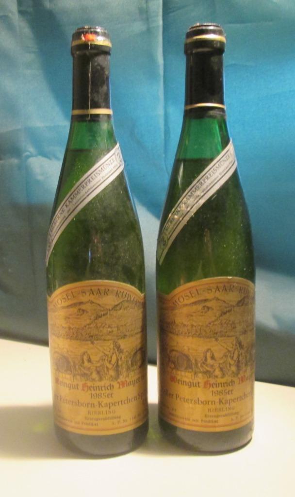 2x Zeller Petersborn-Kapertchen Spätlese - Riesling - 1985, Verzamelen, Wijnen, Zo goed als nieuw, Witte wijn, Overige gebieden