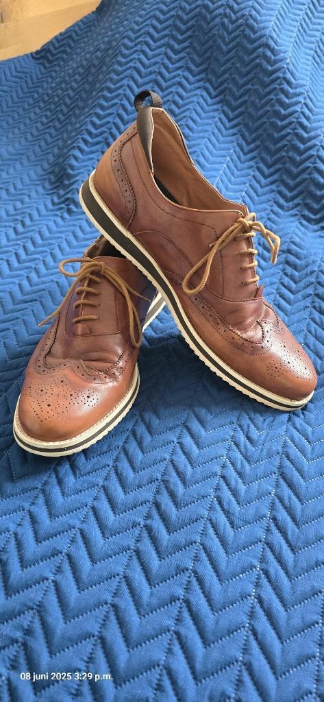Ortiz & Reed herenschoenen bruin – maat 46 – amper gedragen!, Kleding | Heren, Schoenen, Zo goed als nieuw, Overige typen, Bruin
